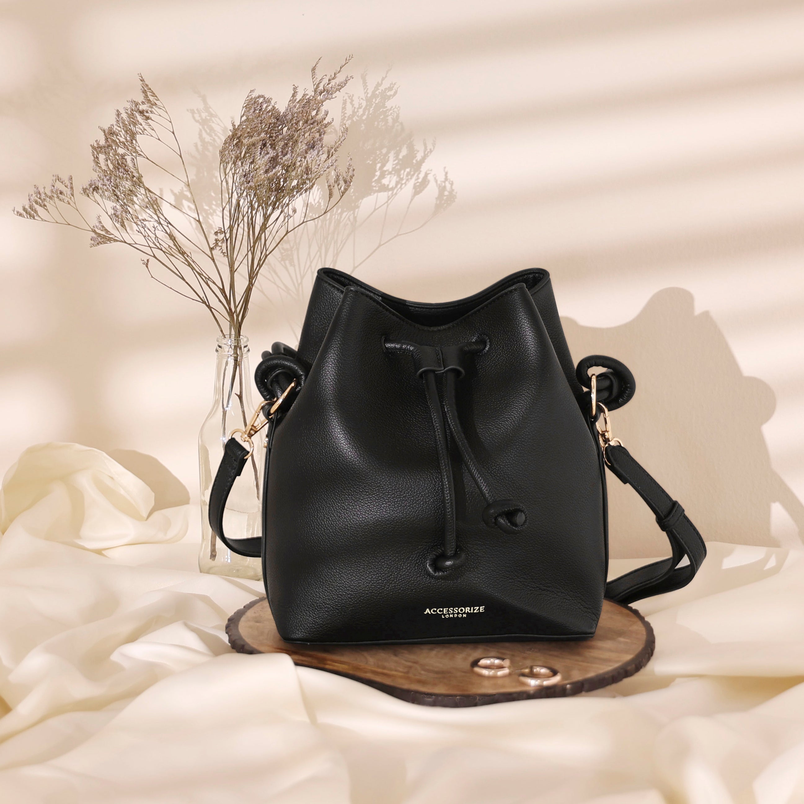 Buy Black Duffle Handheld Bag Accessorize India - Main Image