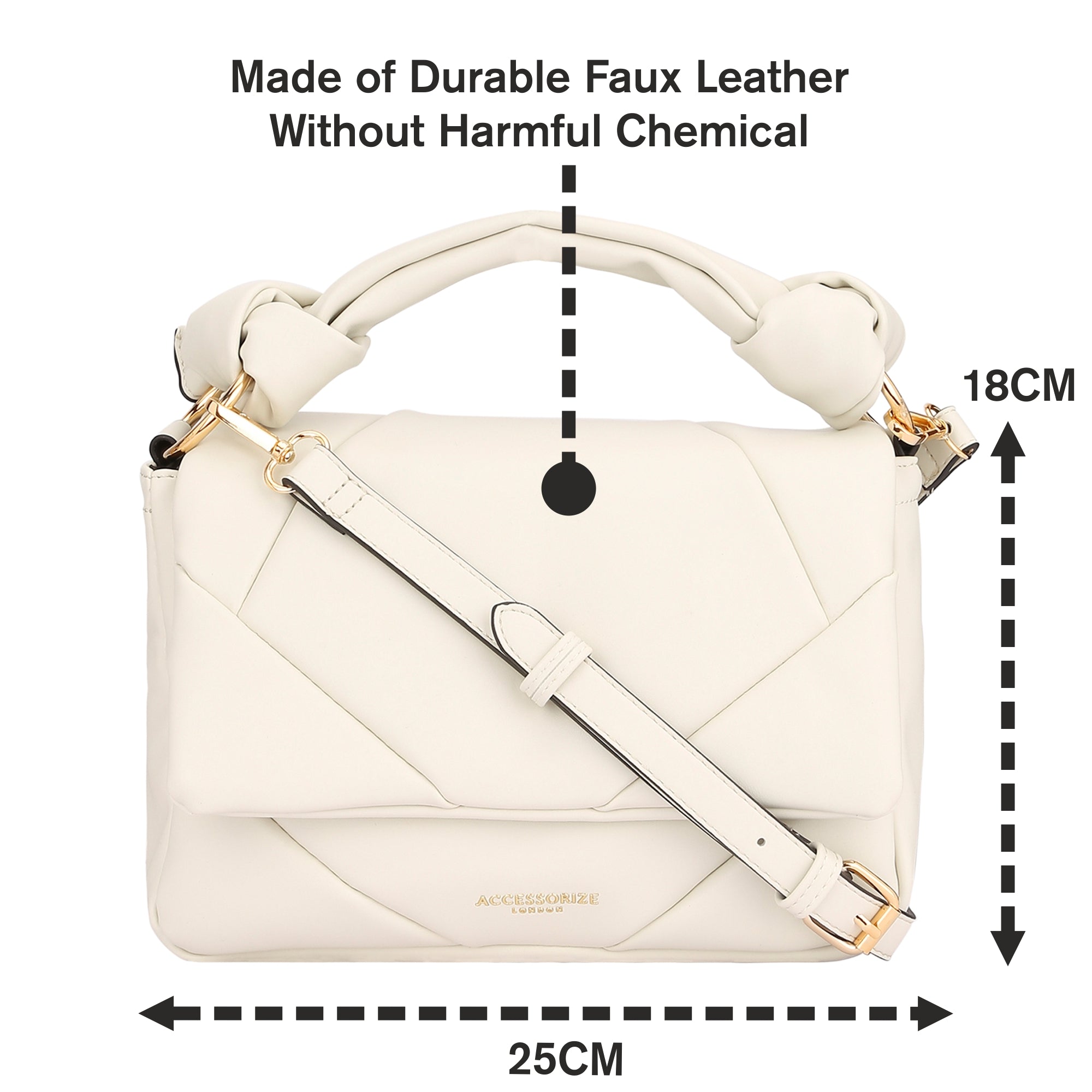 Buy White Quilted Handheld Cross Body Bag