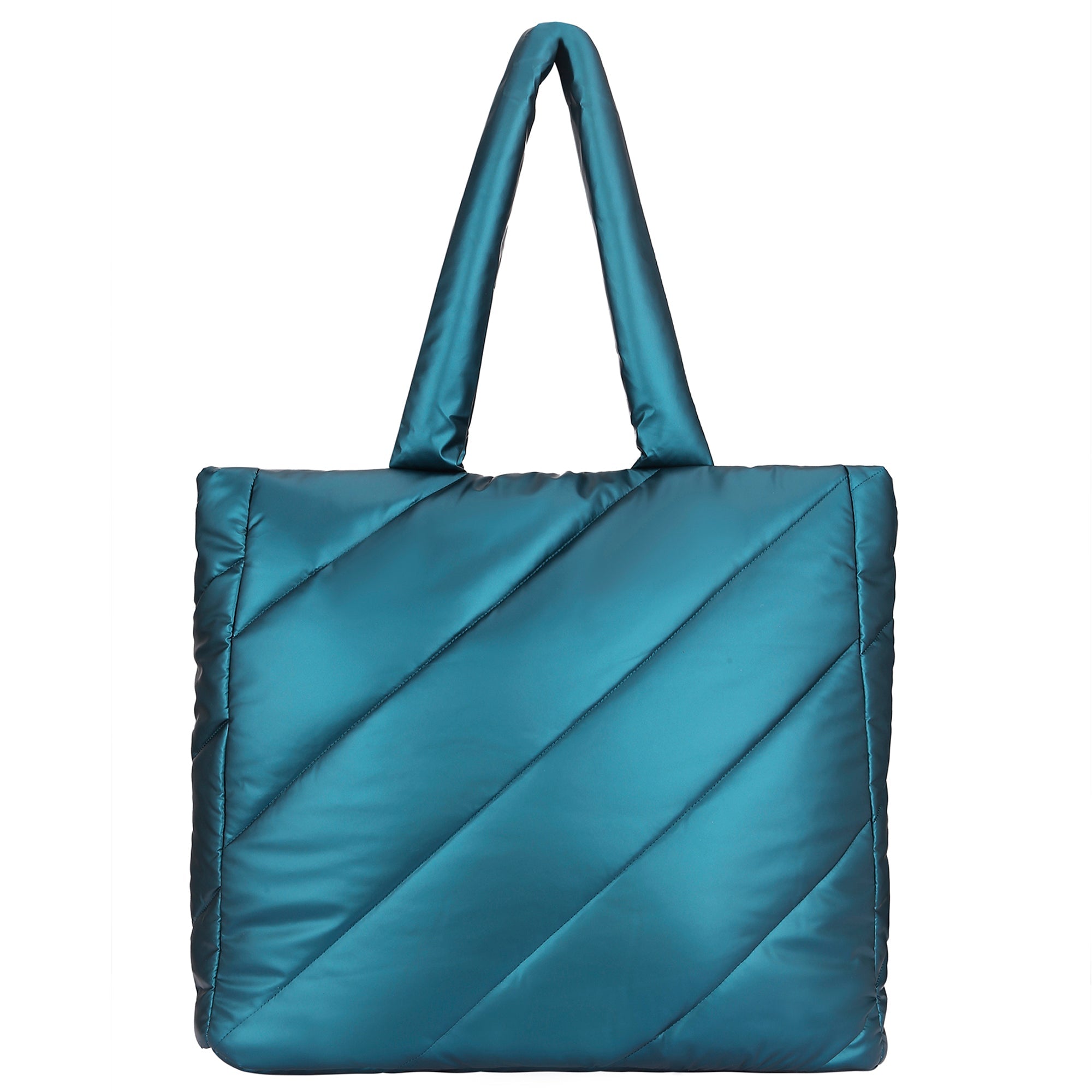 Teal Metallic Tote Bag