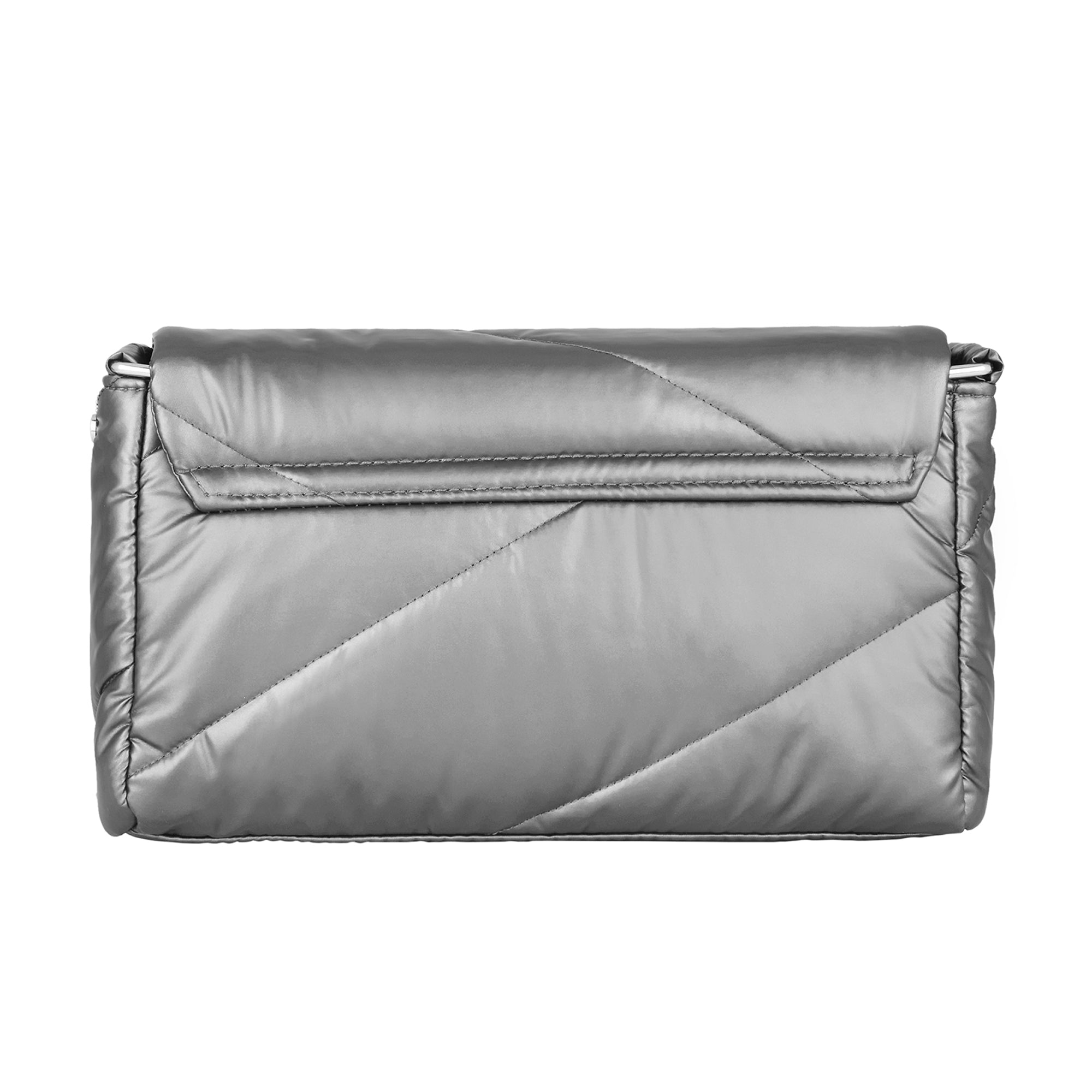 Accessorize London Women s Silver Metallic Crossbody Bag