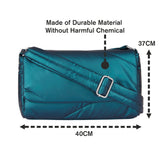 Teal Metallic Crossbody Bag Features