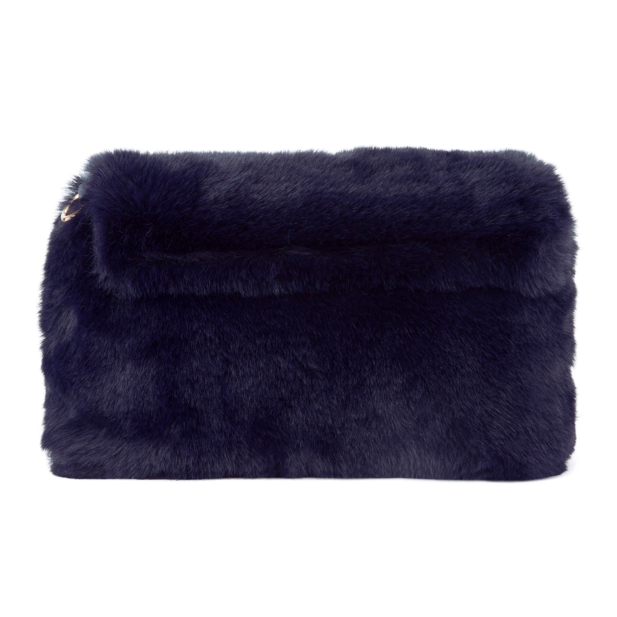 Navy Faux Fur Shoulder Cross Body
