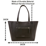 Tan Front Pocket Tote Bag
