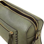 Khaki Front Pocket Crossbody Bag