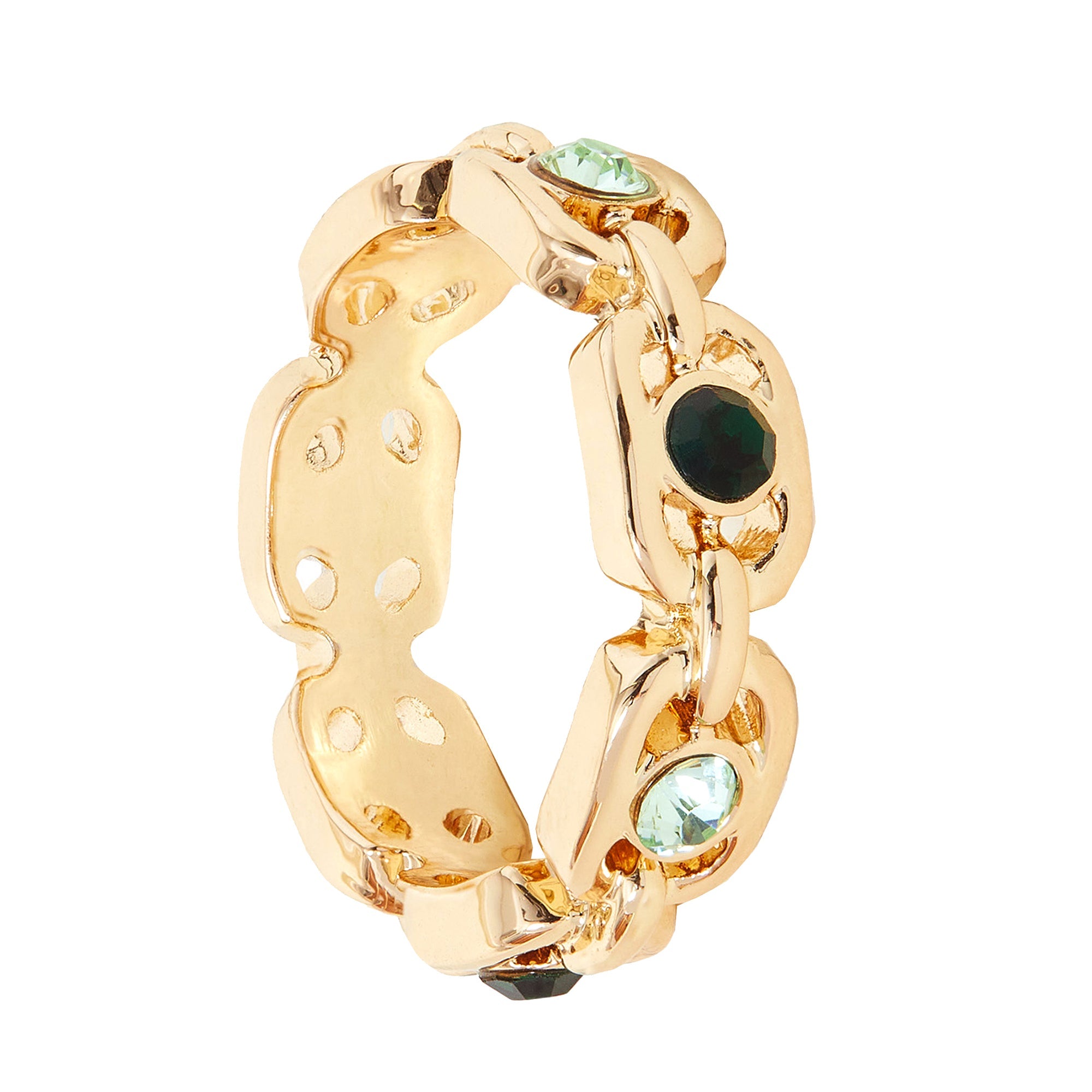 Chain Gem Ring Green-Large