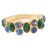 Women's Eclectic Gem And Stone Ring Green-Medium