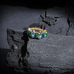 Eclectic Gem And Stone Ring Green-Large