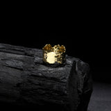 Real Gold Plated Z Gold Molten Ring-Large