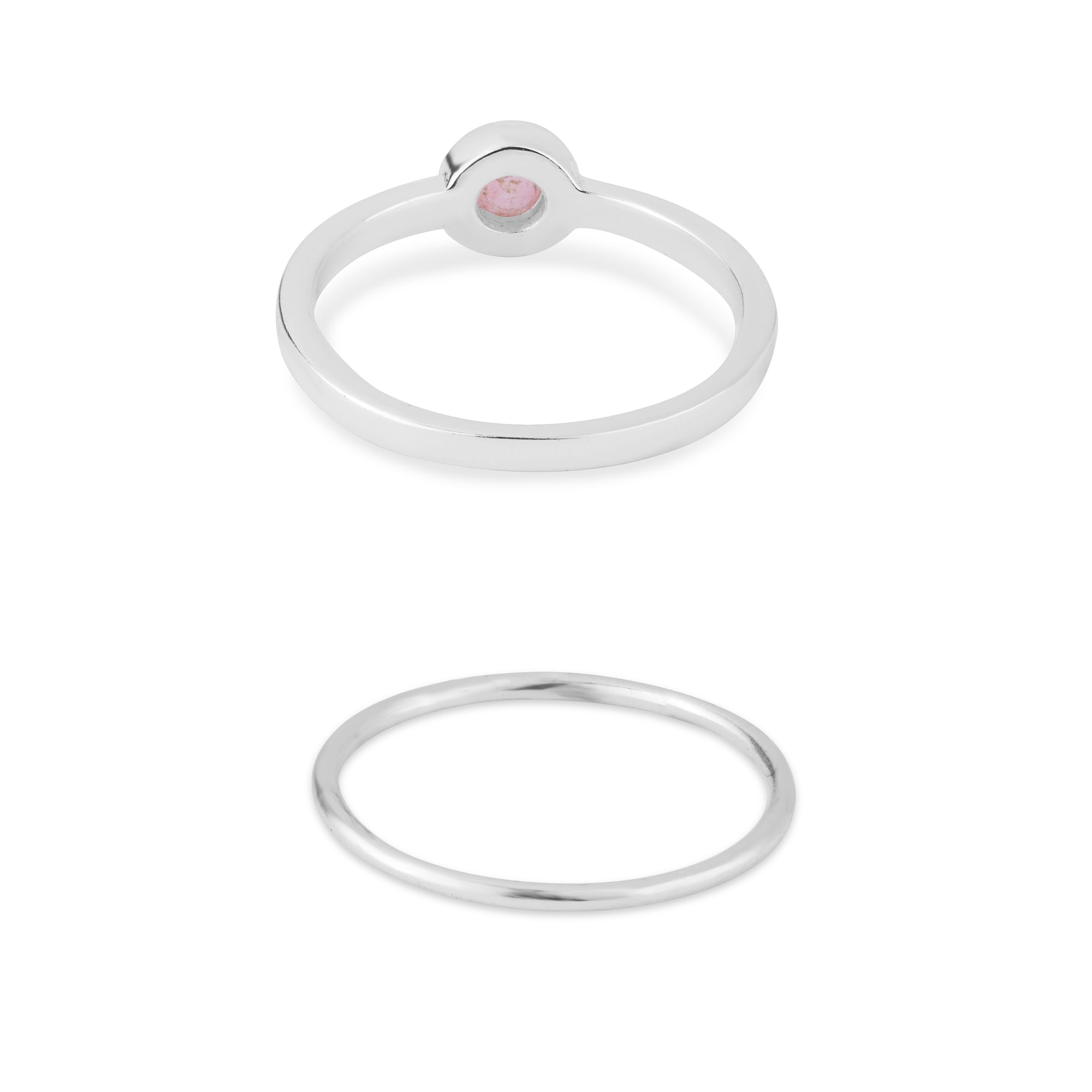 925 Recycled Sterling Silver Rose Quartz Rings