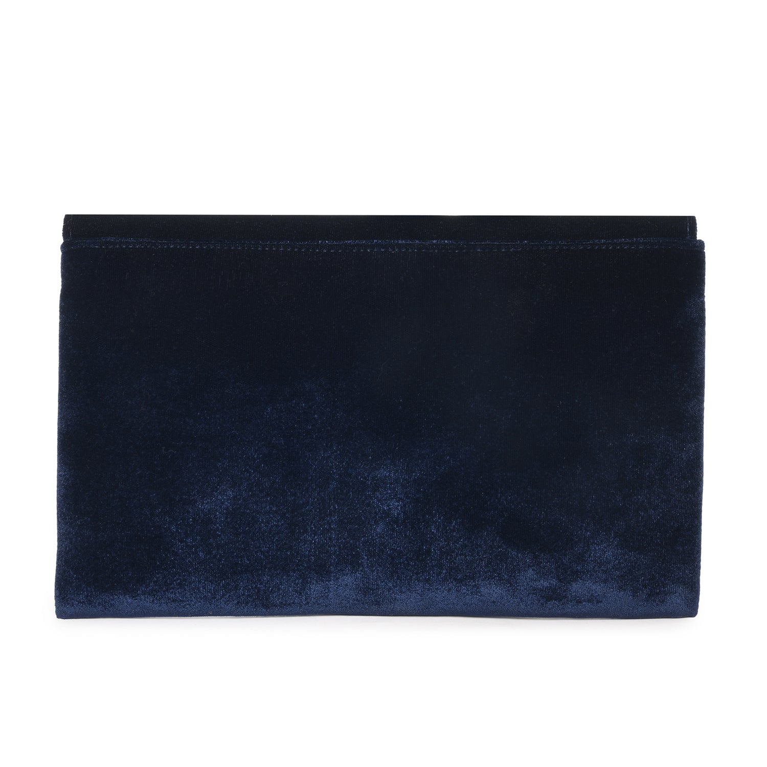 Accessorize London Women's Navy Velvet Clutch Party bag