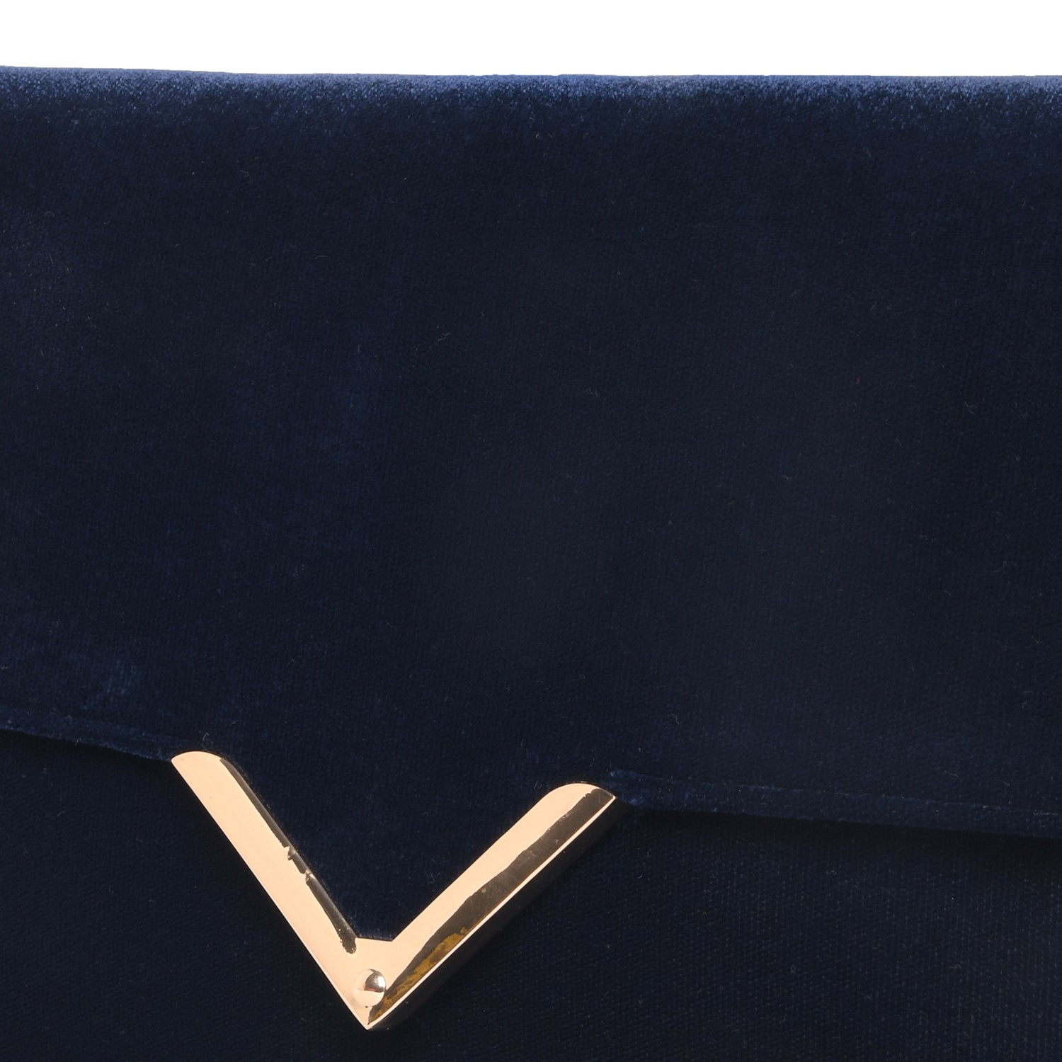 Accessorize London Women's Navy Velvet Clutch Party bag
