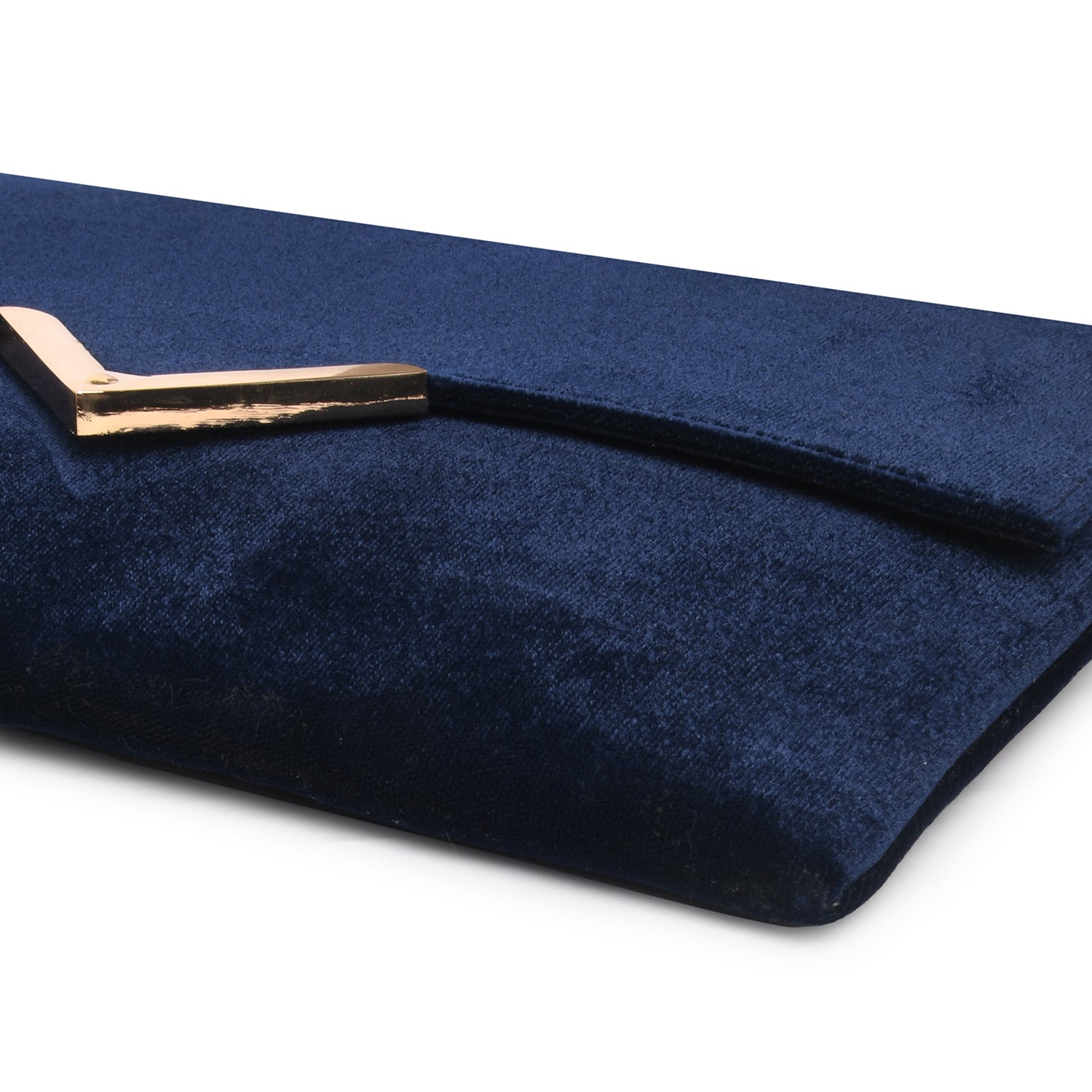 Accessorize London Women's Navy Velvet Clutch Party bag