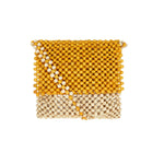 Accessorize London Women's Yellow Beaded Sling Bag