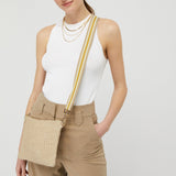 Accessorize London Women's Cream Stripe Sling Bag