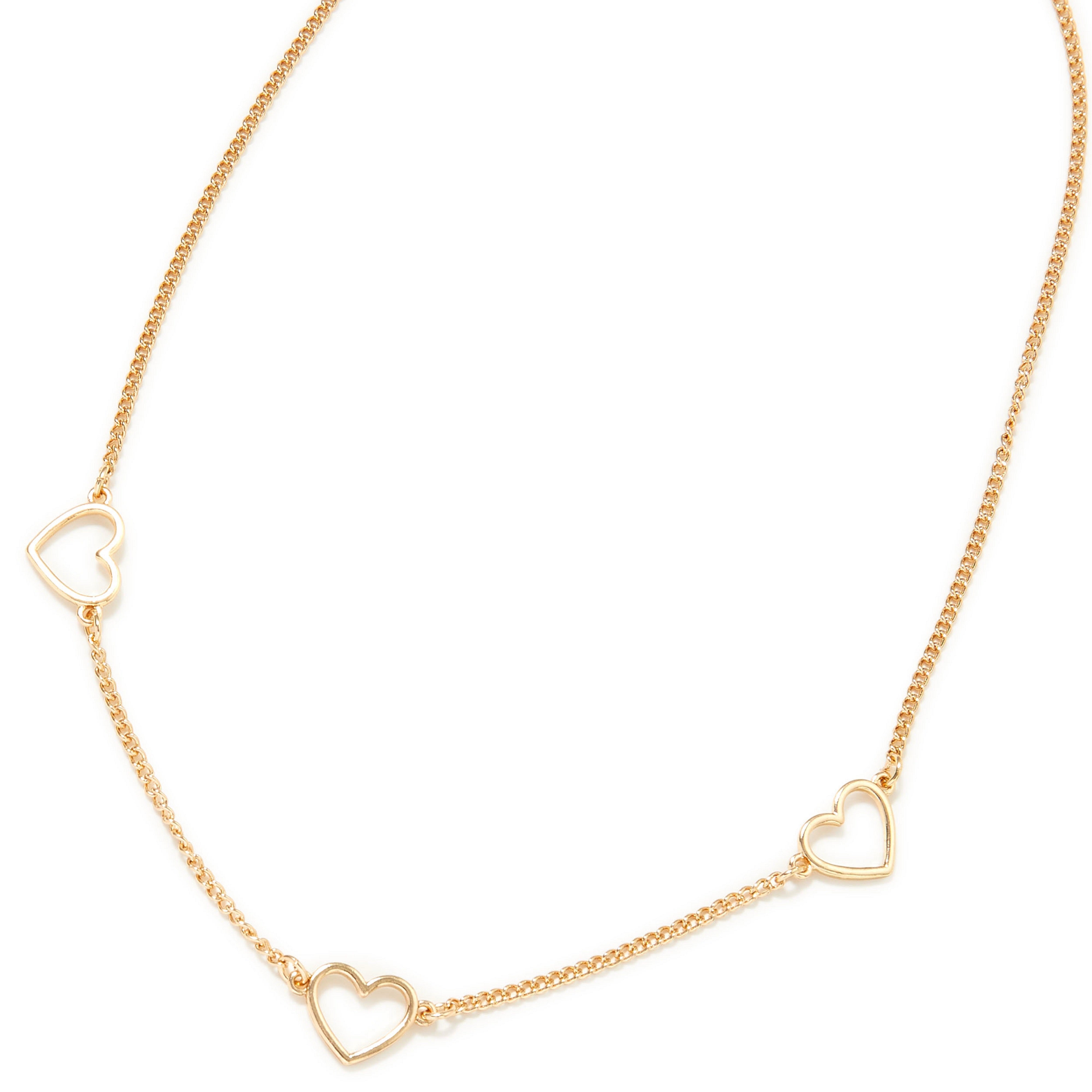 Accessorize London Women'S Gold Heart Station Necklace