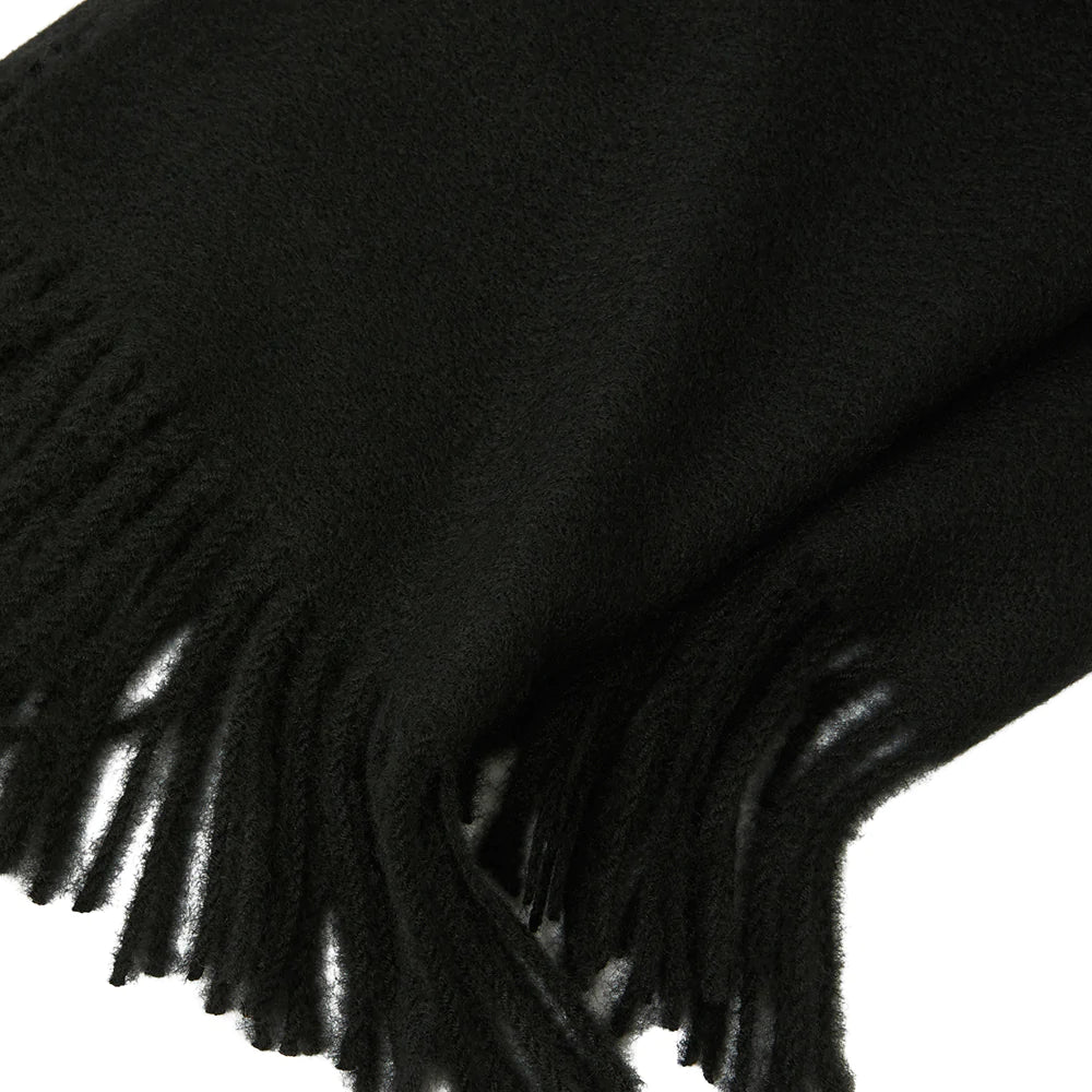 Accessorize London Women's Black Holly Supersoft Blanket