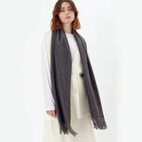 Accessorize London Women's Grey Holly Supersoft Blanket