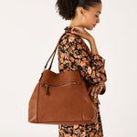 Accessorize London Women's Faux Leather Brooklyn casual Shoulder bag bag