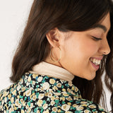 Accessorize London Women's Z Basic Medium Hoop Earrings