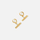 Accessorize London Z T Bar Hoop Earrings