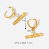 Accessorize London Z T Bar Hoop Earrings