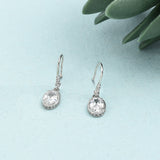 Accessorize London Z Pl Sparkle Oval Short Drop Earrings