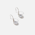 Accessorize London Z Pl Sparkle Oval Short Drop Earrings