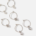 Accessorize London Z Pl 3X Splarkle Hoop Earrings