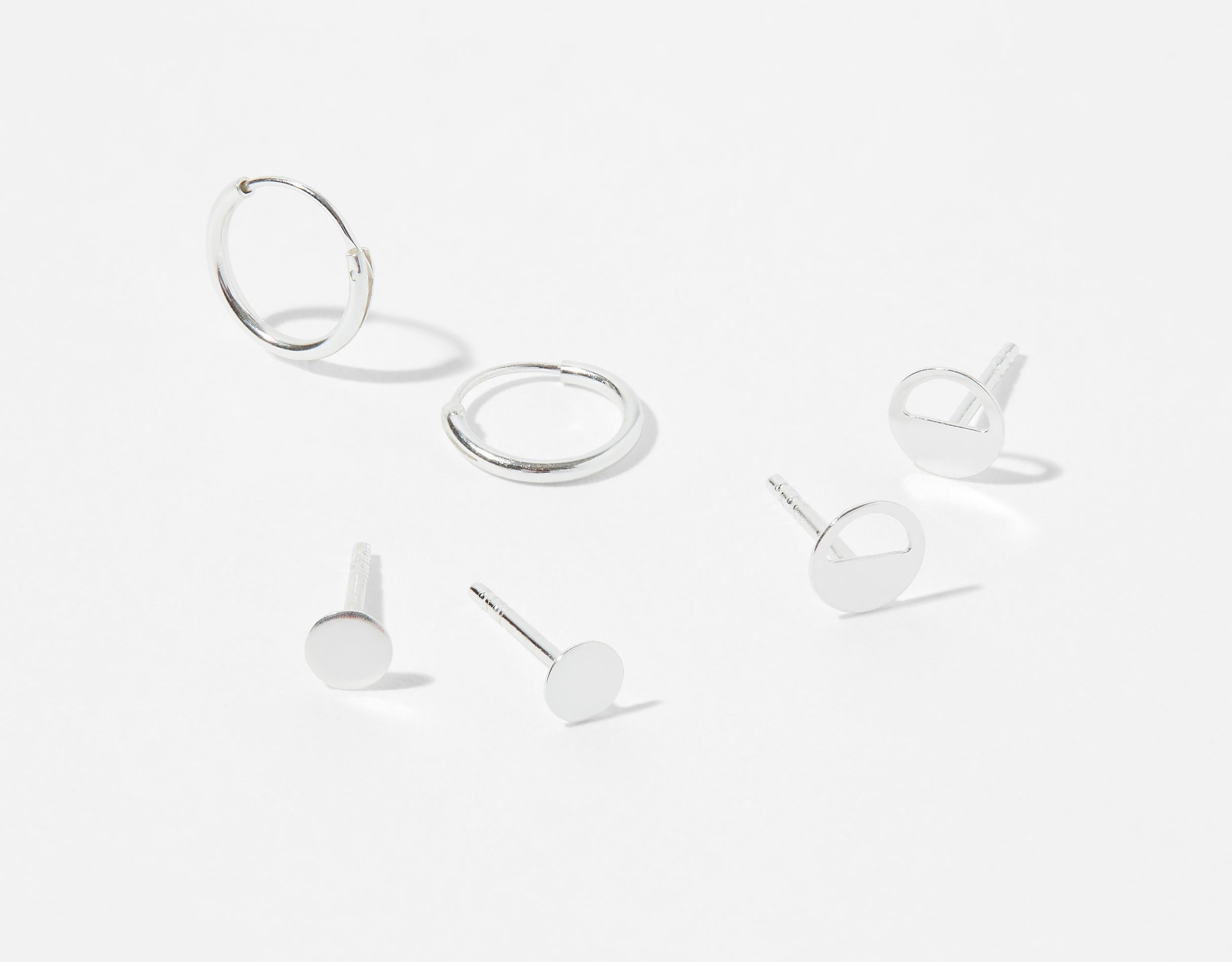 Accessorize London St 3 X Moon Phase Stud Earrings
