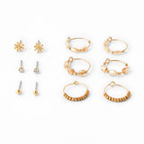 Accessorize London Golden Hoop & Stud Earrings