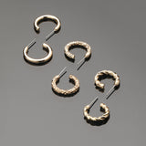 Accessorize London Women's Set Of 3 Textured Mini Hoop Earrings