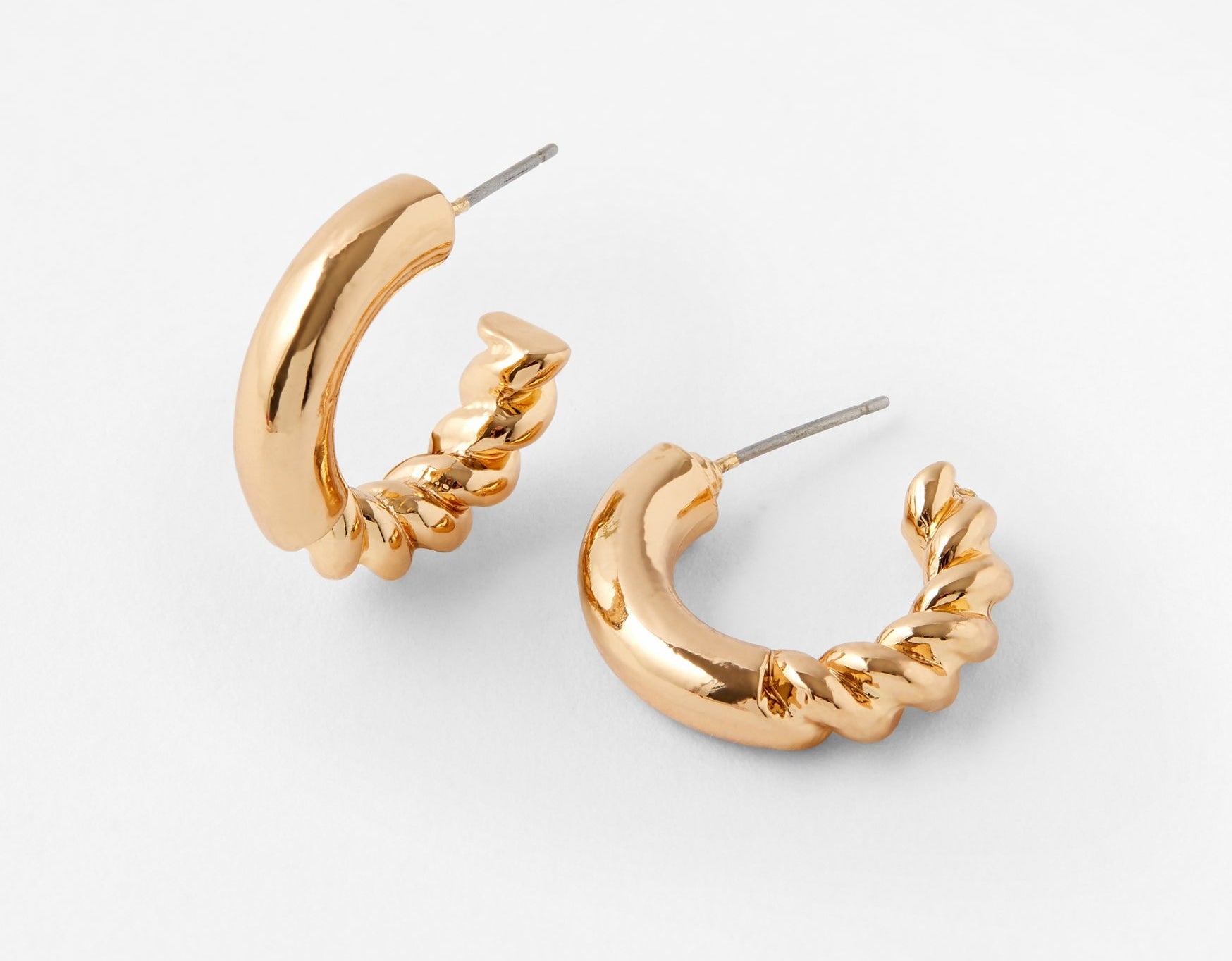 Accessorize London Women's Half Twist Chunky Hoop Earrings