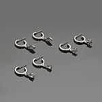 Accessorize London Women's Set Of 3 Silver Charmy Hoop Earrings
