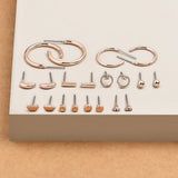 Accessorize London Set of 10 Rose Gold Earrings