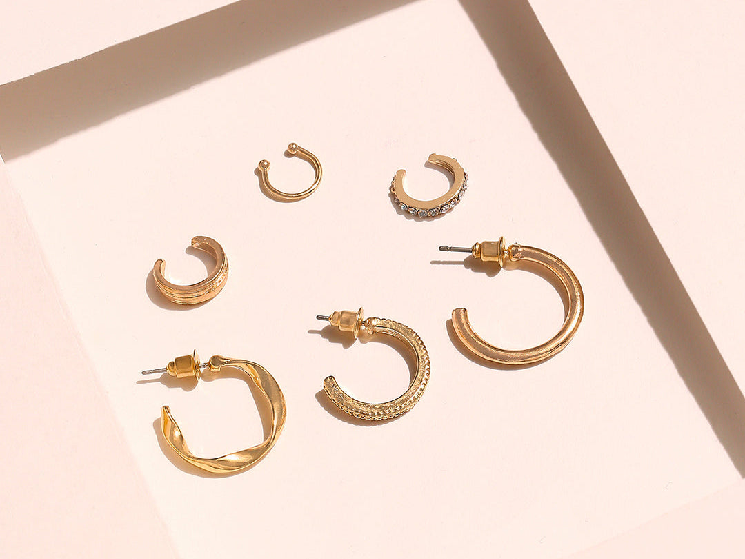Accessorize London Women's Cuff And Hoop Earrings