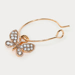 Accessorize London Women'S Gold Butterfly Hoop Earring