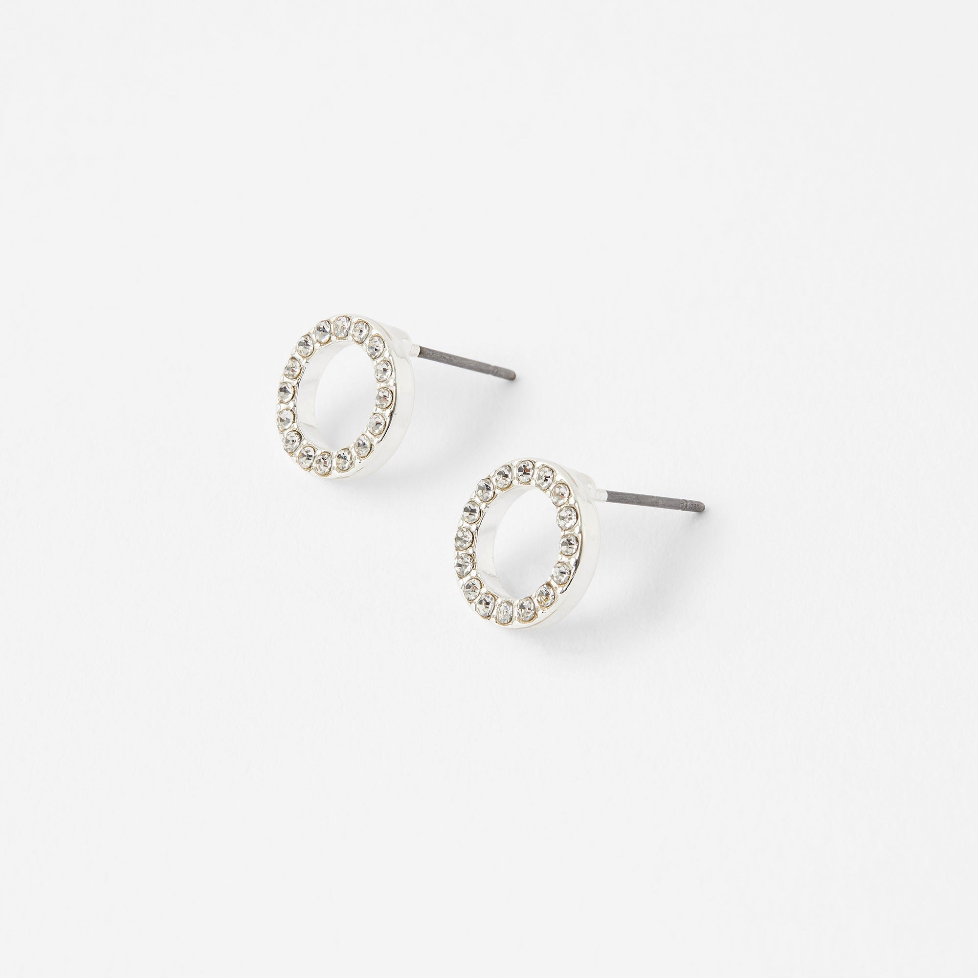 Accessorize London Pave Cut Out Circle Stud