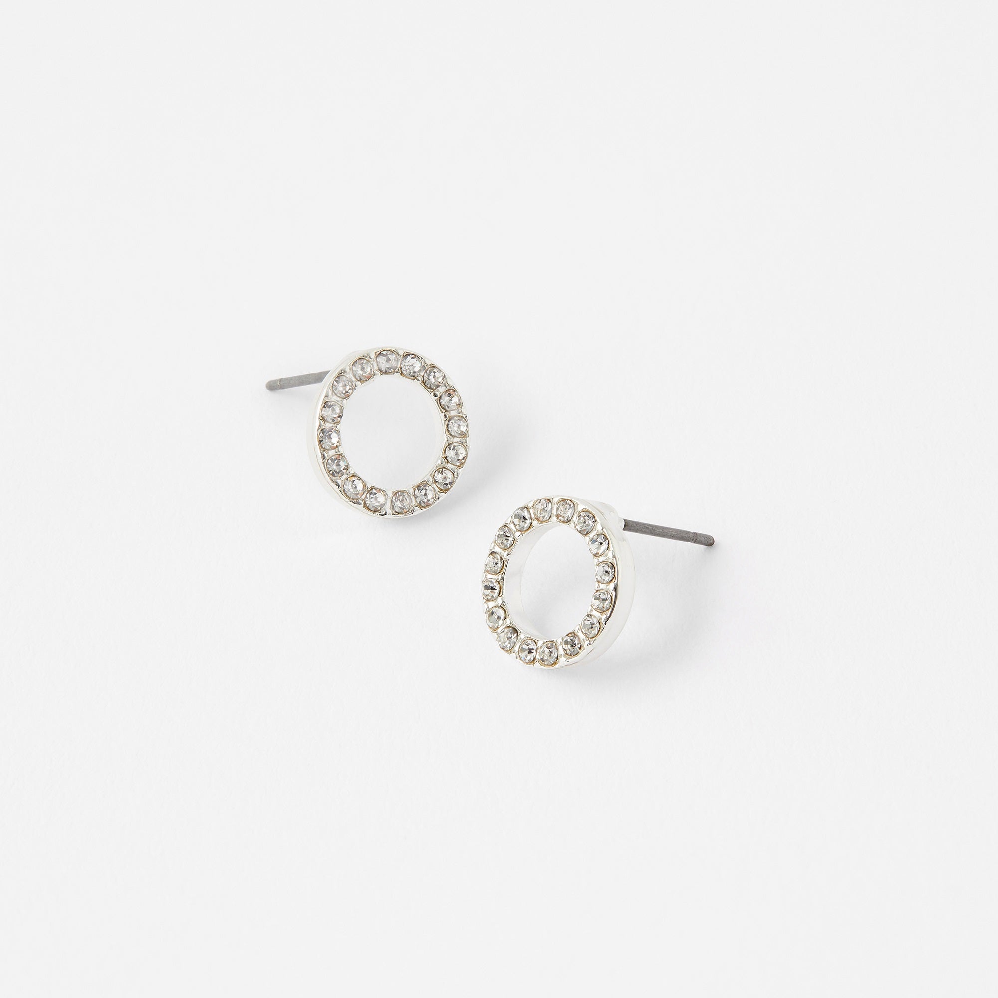 Accessorize London Pave Cut Out Circle Stud