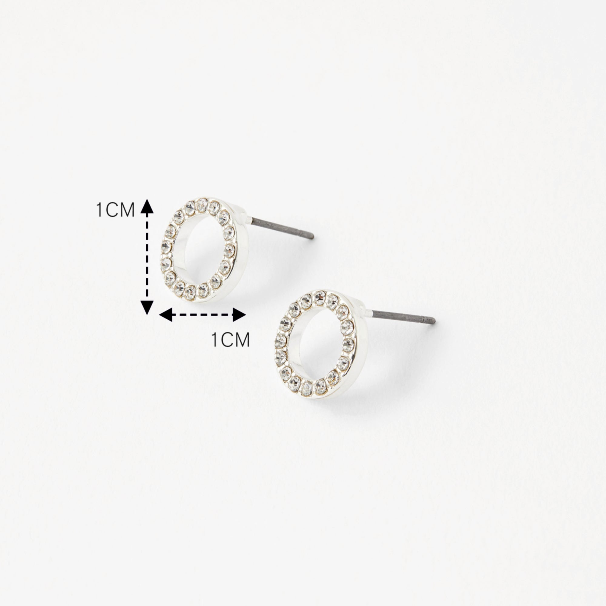 Accessorize London Pave Cut Out Circle Stud