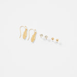 Accessorize London 3 X Stud And Leaf Droplet Pack