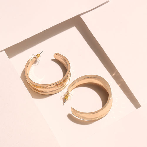 Accessorize London Women's Beaten Statement Hoop Earring