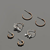Accessorize London Women's Set Of 3 Meadow Hoop Earrings