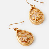 Accessorize London Women's Leaf Teardrop Earring