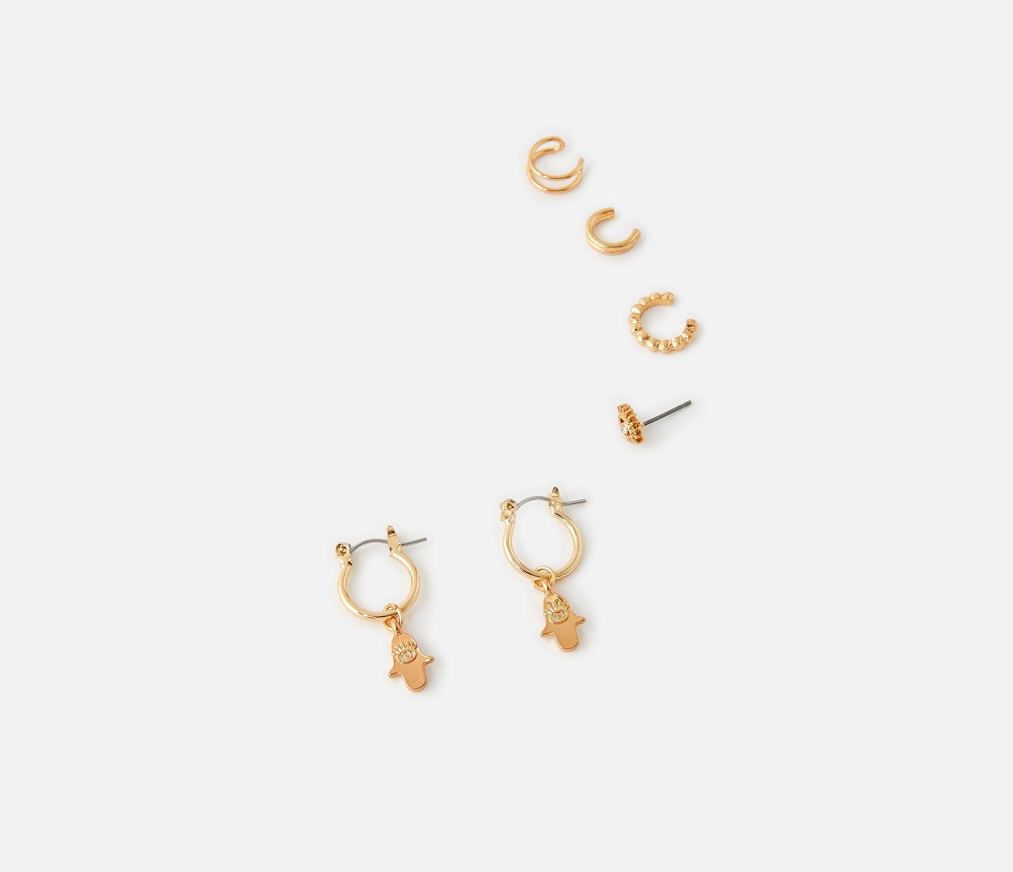 Accessorize London Hand And Eye Ear Cuff Pack
