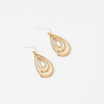 Accessorize London Teardrop Inlay Earrings