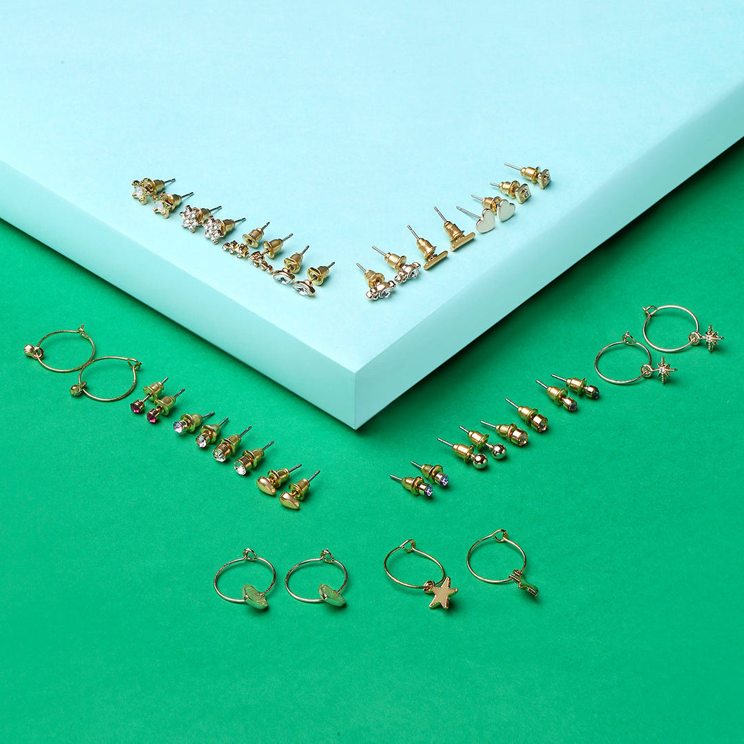 Accessorize London Sparkle Stud & Hoop Set