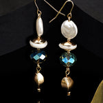 Accessorize London Women'S Green Pearl And Facet Drop Earring