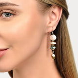 Accessorize London Women'S Green Pearl And Facet Drop Earring