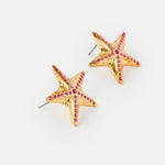 Accessorize London Women's Island Vibe Dfg Sabrina Starfish Stud Earrings