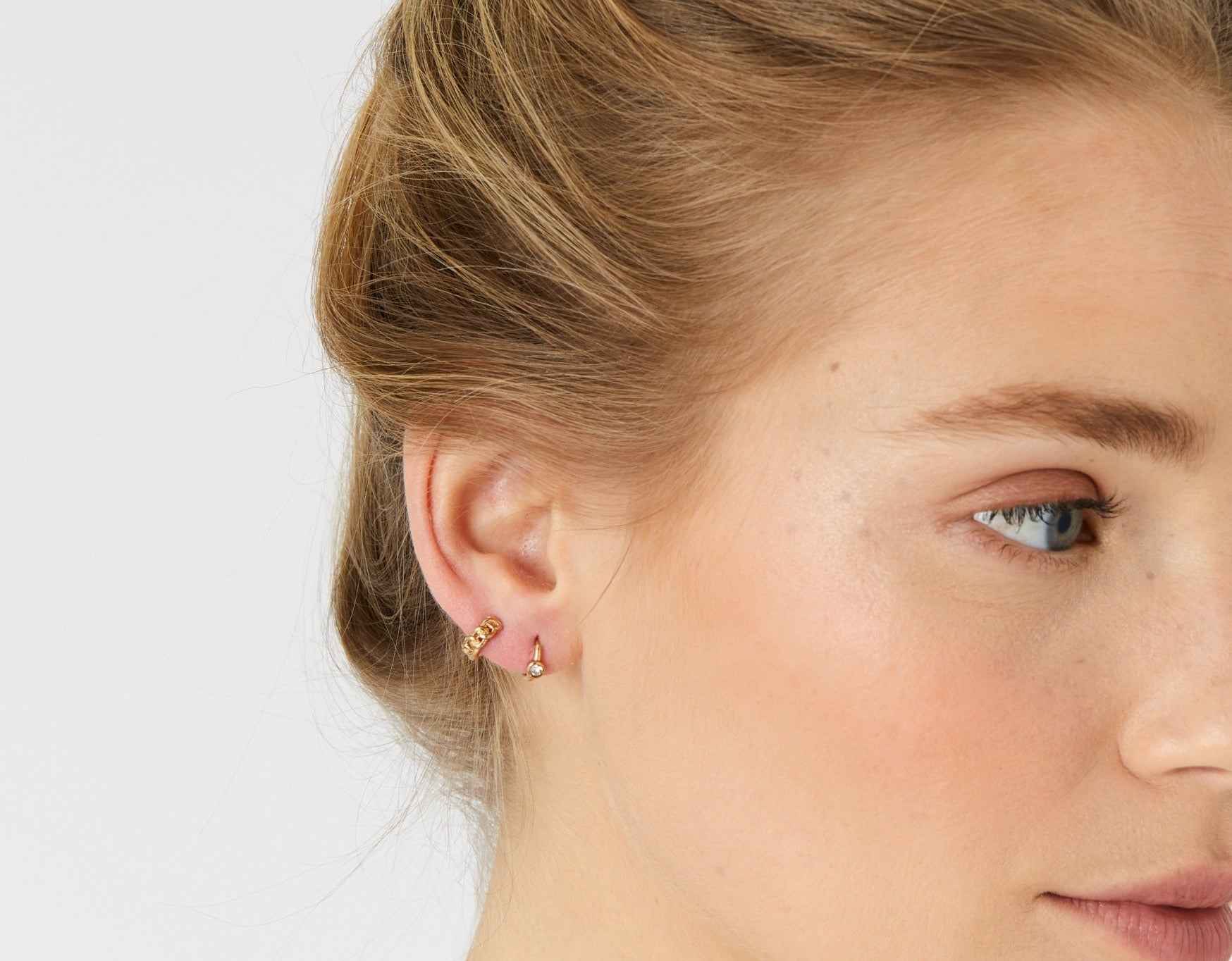 Accessorize London Women's Pack Of 3 Chain Plain Crystal Hoop Earrings